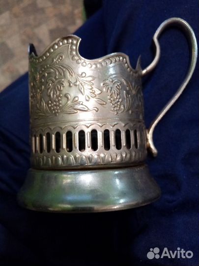 Космос Поодстаканник мельхиор СССР