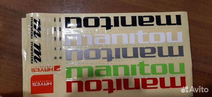 Наклейки от вилки велосипеда manitou