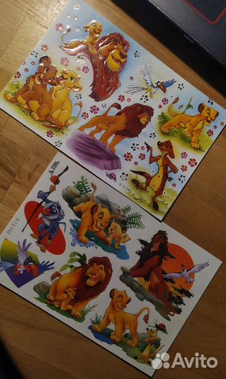 Наклейки Король лев и Том и Джерри 1995