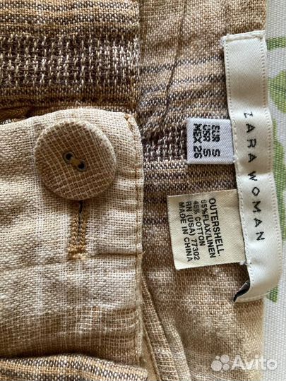 Льняные шорты zara
