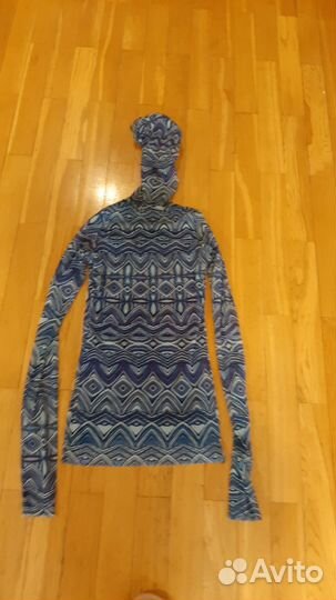 Водолазка нарядная синяя