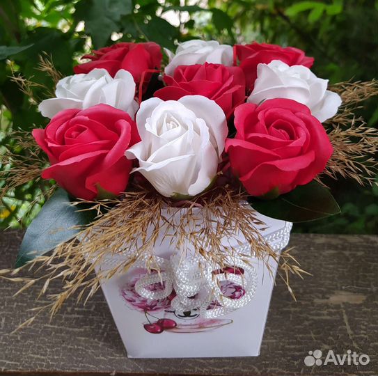 Букеты из мыльных роз