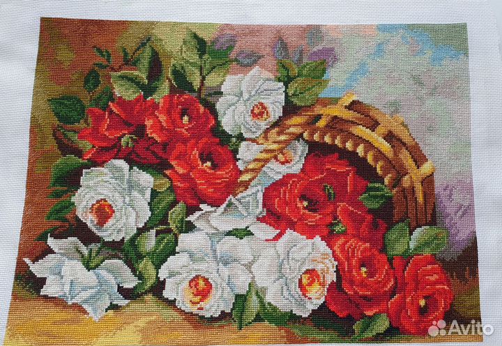 Картина вышитая крестом ручная работа