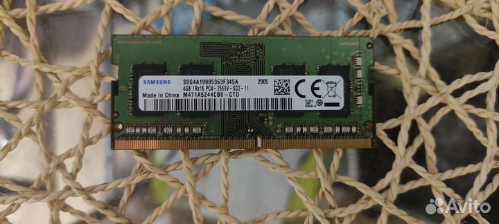 Оперативная память для ноутбука ddr4 4gb