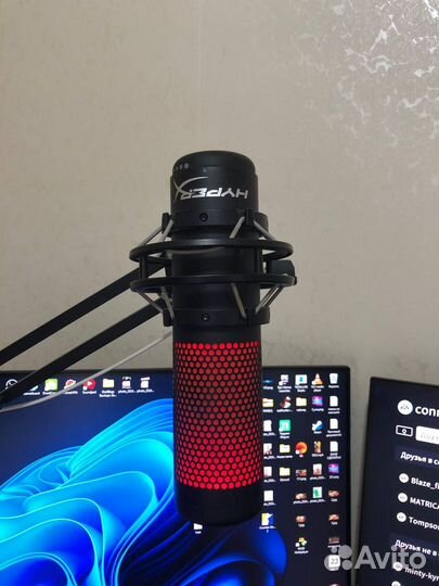 Микрофон HyperX quadcast s черный