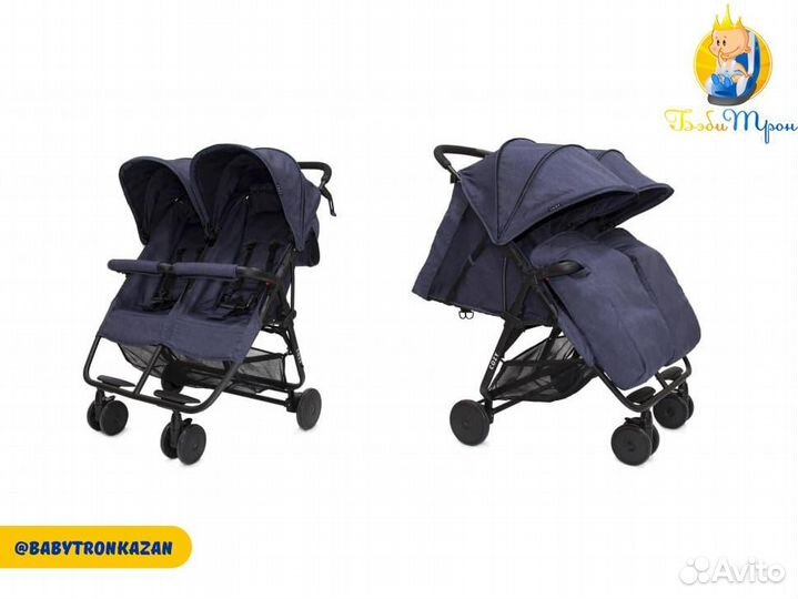 Коляска прогулочная для двойни Cozy Smart 3K 22