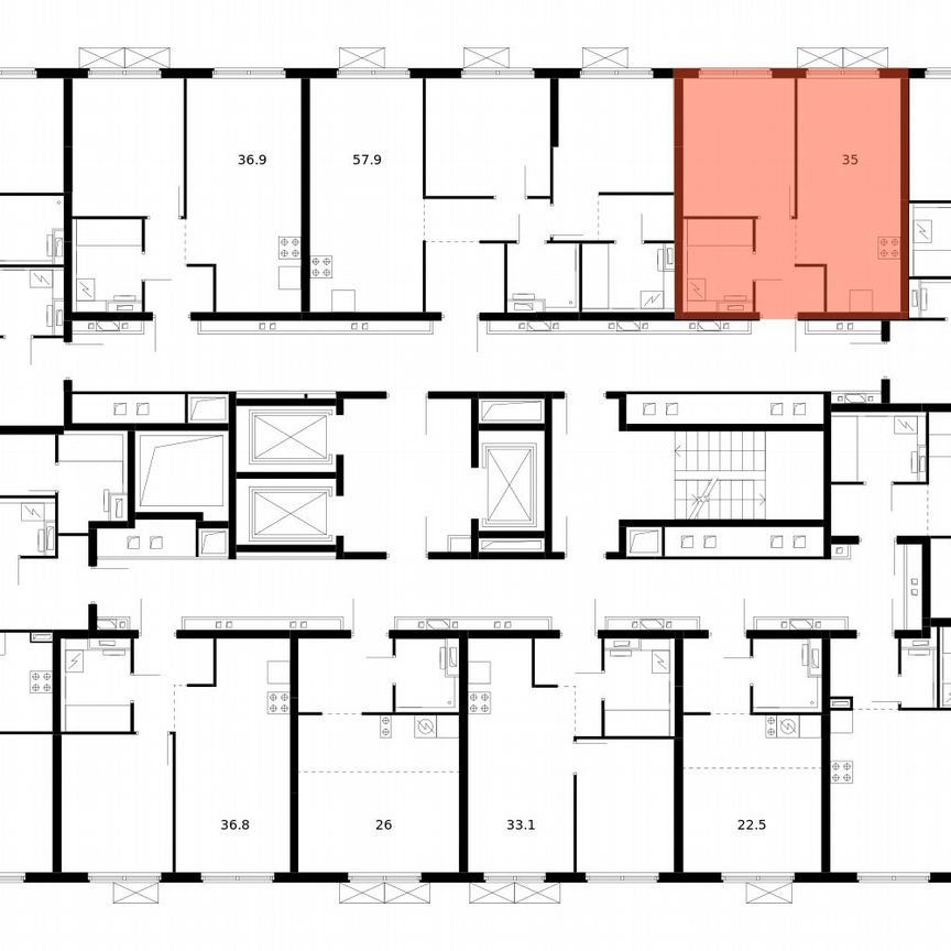 1-к. квартира, 35 м², 6/24 эт.