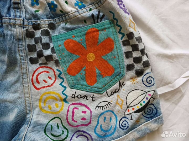 Джинсовые шорты кастом