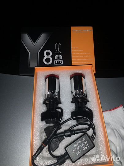 Светодиодные led лампы с линзой h4, h7