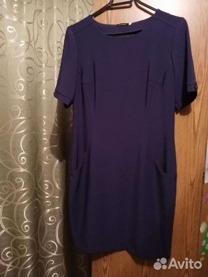 Платье женское для офиса или школы 44р синее