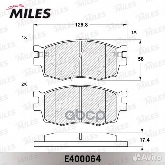 E400064 Колодки тормозные hyundai accent/i20/KI