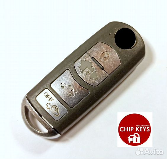 Ключ зажигания Mazda 3, 6. 4 кнопки. GHY5-67-5DY