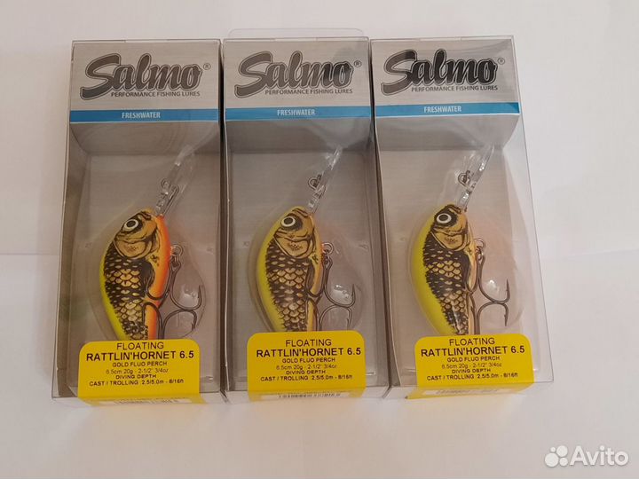 Воблер Salmo Hornet Rattlin 65F цв. GFP