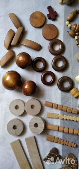 Фурнитура, заготовки для бижутерии. Деревянная