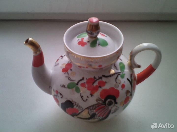 Чайник фарфоровый лфз Петух экспортный вариант