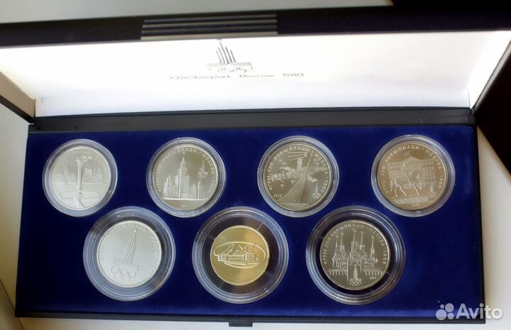 Олимпиада 80. Москва. Набор монет. 1 рубль СССР