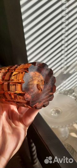 Ваза Бисер медовый хрусталь гхз линза