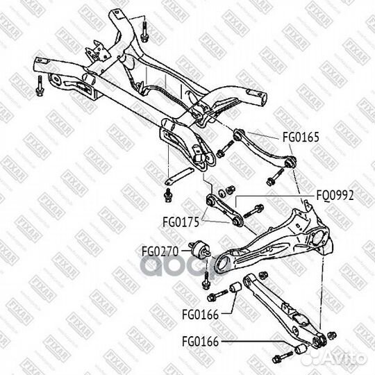 Сайлентблок рычага зад FG0270 fixar