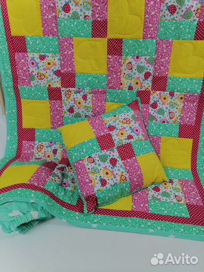 Лоскутный комплект в кроватку пэчворк