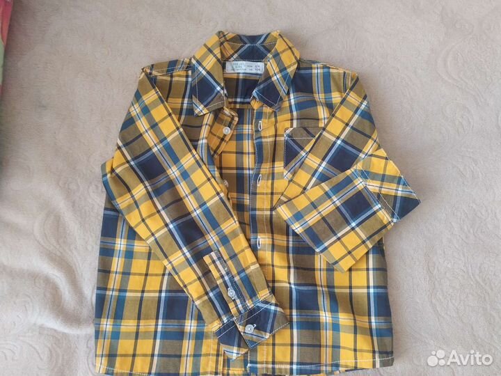Рубашка в клетку детская