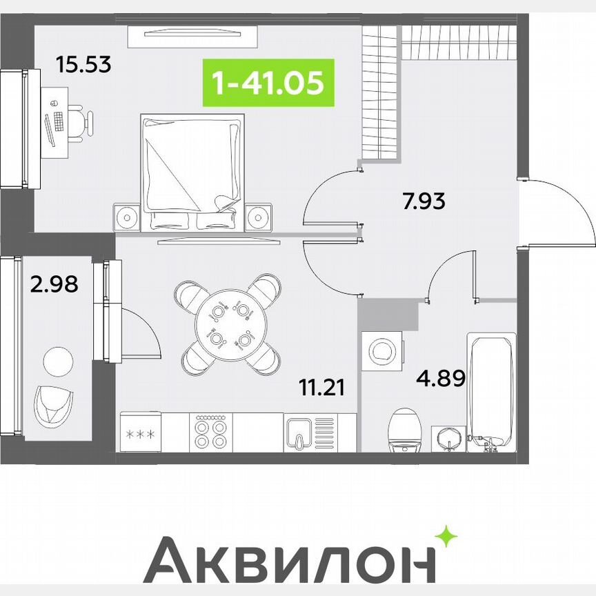 1-к. квартира, 41,1 м², 9/12 эт.