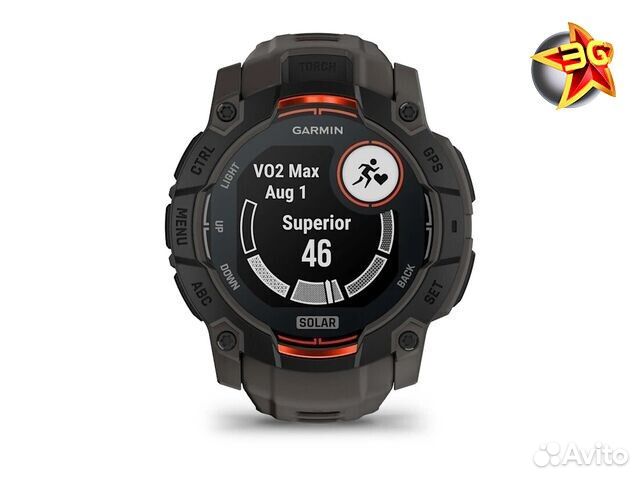 Часы Garmin Instinct 3 50 mm Solar Black 010-02935-00