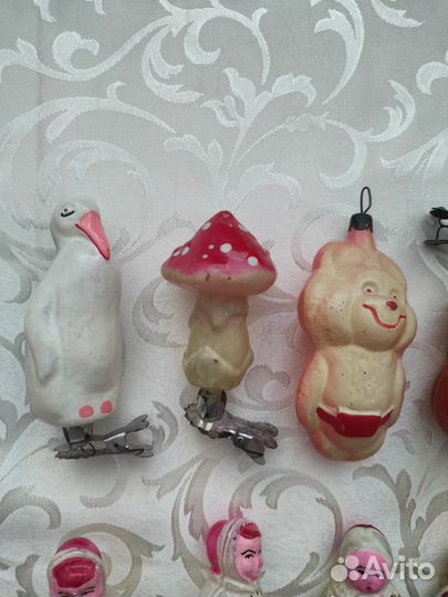 Елочные игрушки СССР на прищепке