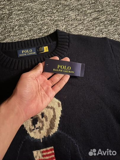 Polo ralph lauren свитер с мишкой