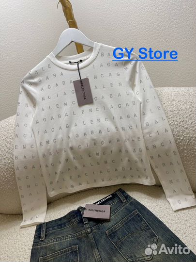 Лонгслив balenciaga женский (топ 2024)