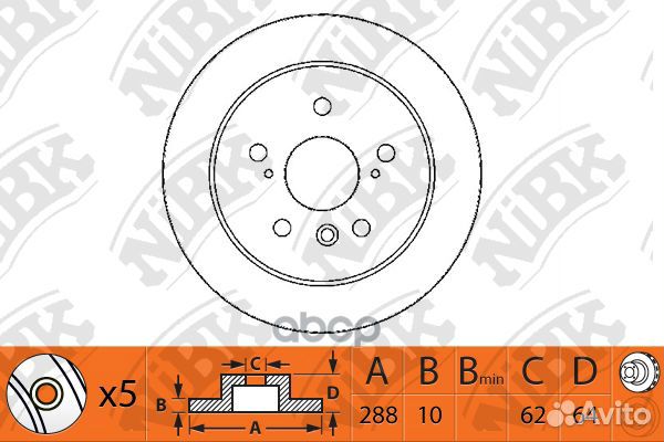 Диск тормозной toyota camry 2.4 2001 - 2006 TO