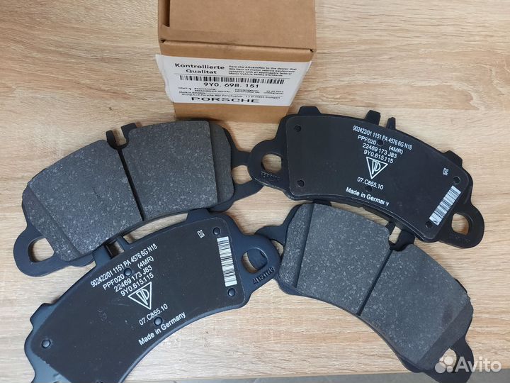 Тормозные колодки дисковые porsche