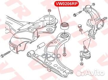 Полиуретановый сайлентблок переднего рычага зад