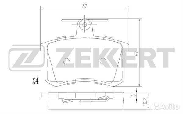 Колодки торм. диск. задн. Audi 80 III-V 82- 100 II-IV 77- A4 94- A6 94- A8 94- V8 88- Chery B1