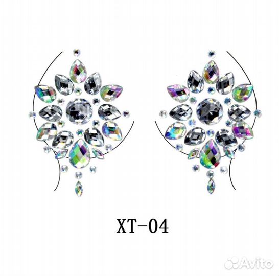 Стразы на грудь наклейки пэстис стразы на клеевой