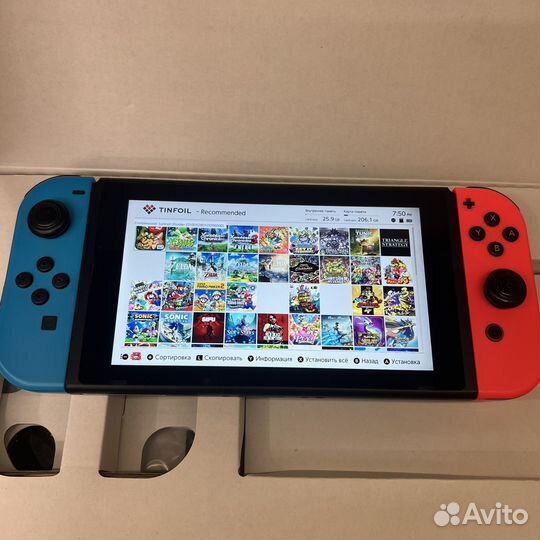 Прошитая Nintendo Switch rev. 2 256 gb + чехол