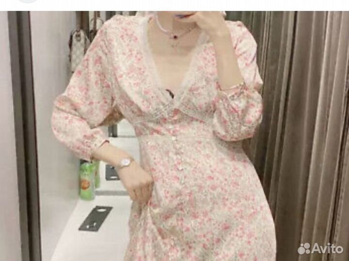 Платье zara сатин