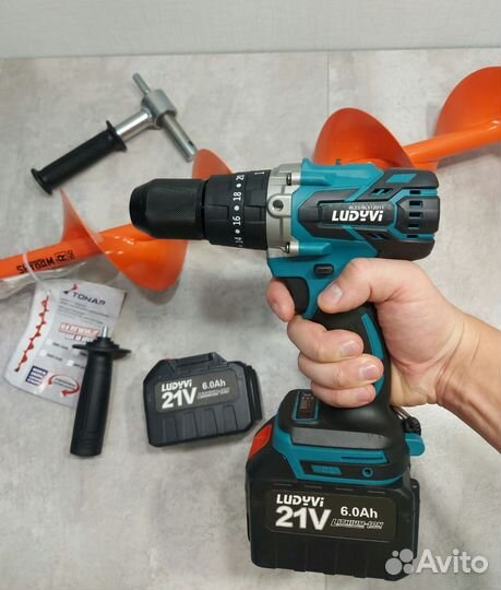 Набор для ледобура Ludyvi 6Ah Tonar Motoshtorm 150