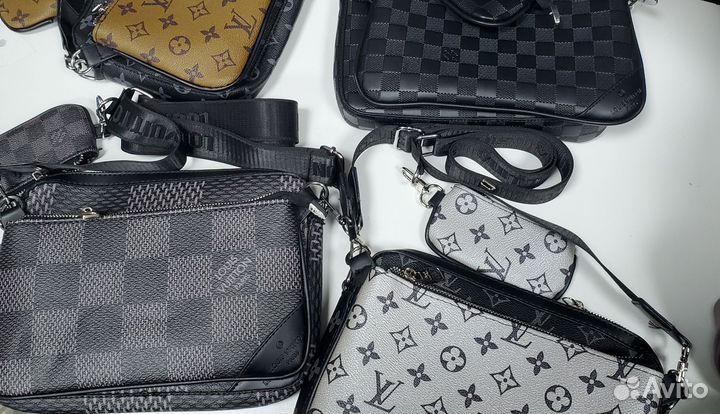 Сумка louis vuitton мужская trio messenger