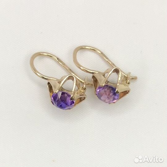 Серьги золото 583 пробы СССР №064025