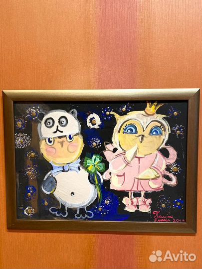 Картина маслом наив