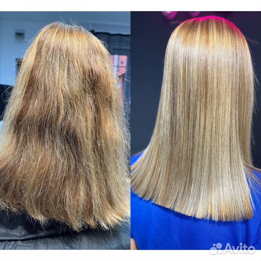 Кератиновое выпрямление волос