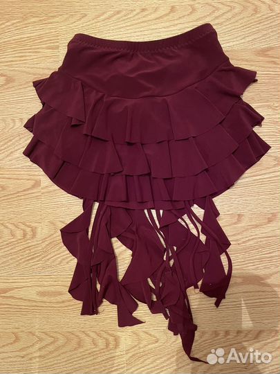 Тренировочный костюм для бальных танцев юбка топ