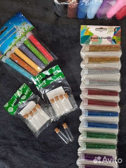 Набор для творчества рисование блестки клей