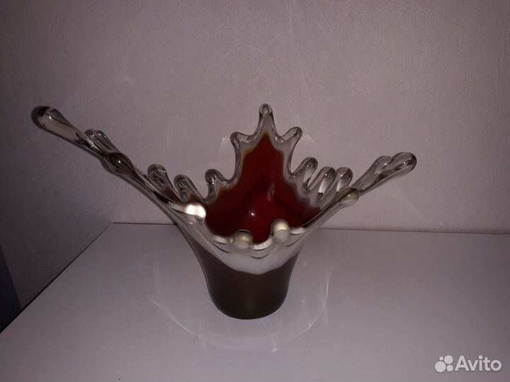 Вазы из цветного стекла СССР