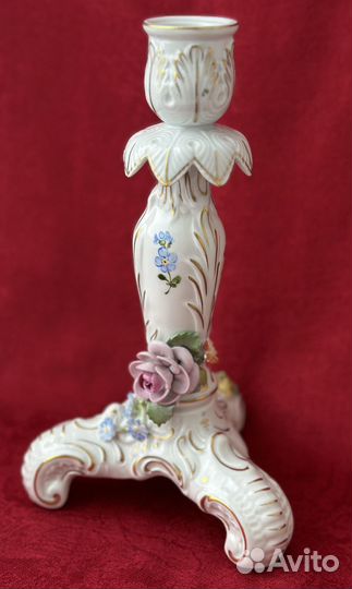 Антикварный подсвечник. Фарфор. Германия