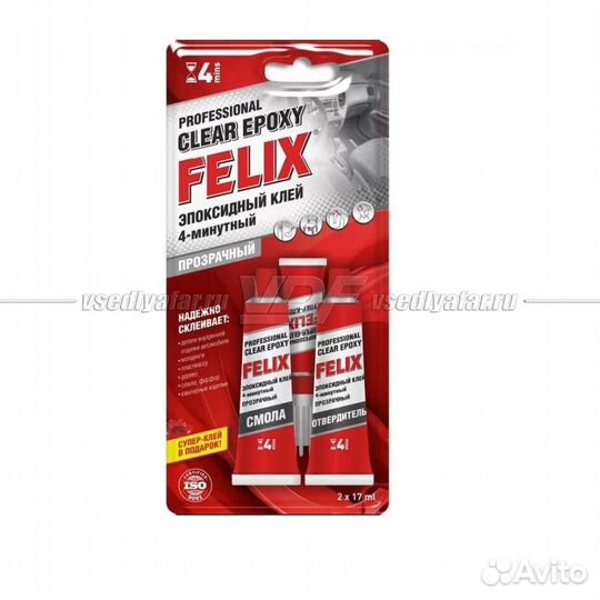Профессиональный эпоксидный клей Felix (прозрачный