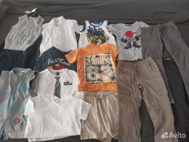 Вещи пакетом на мальчика 122 128
