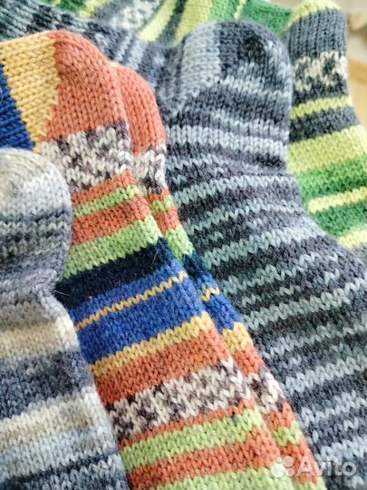 Носки шерстяные вязаные