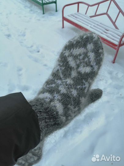 Варежки из козьего пуха