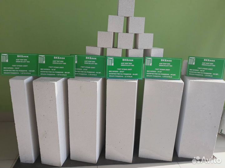 Газоблок 175х200х641